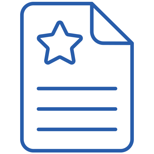 document with star