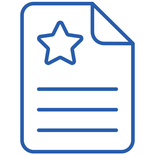 document with star