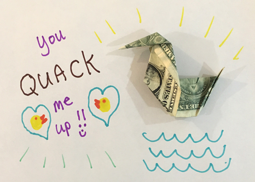 Duck Dollar Origami Project
