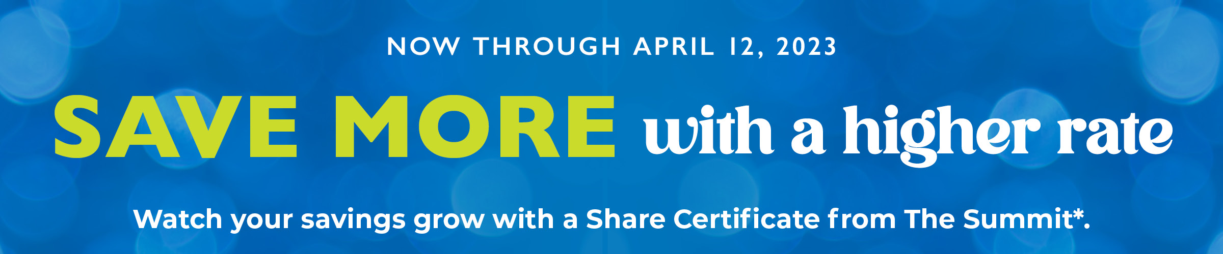 save more with a higher rate no button