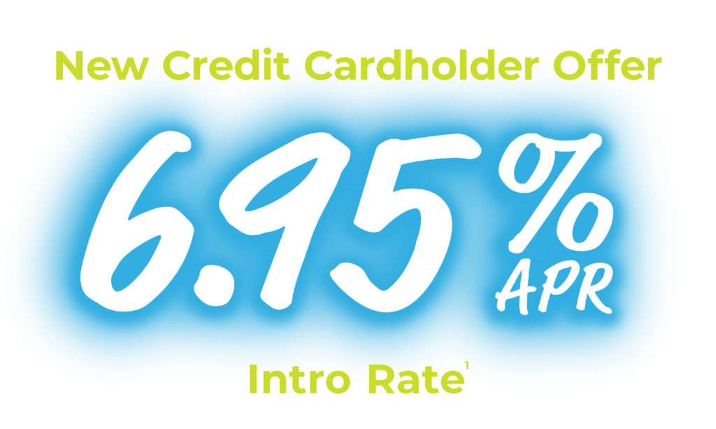 New credit cardholder offer 6.95% APR intro rate